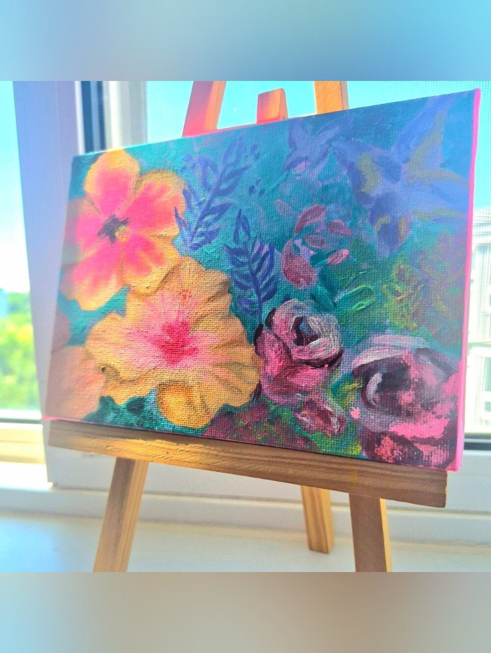 Floral Semi Abstract Original Artwork